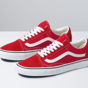 nice red velvet vans shoes